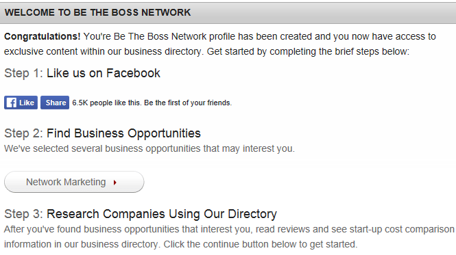 What is BE THE BOSS Network