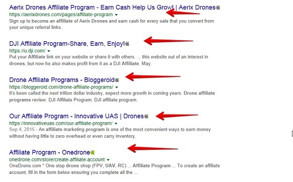 How to find affiliate programs for drones