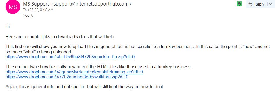 Millionaire society customer support reply