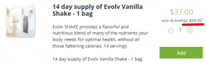 Evolv Health Products- The Vanilla shake