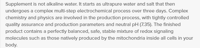 ASEA Product info on water