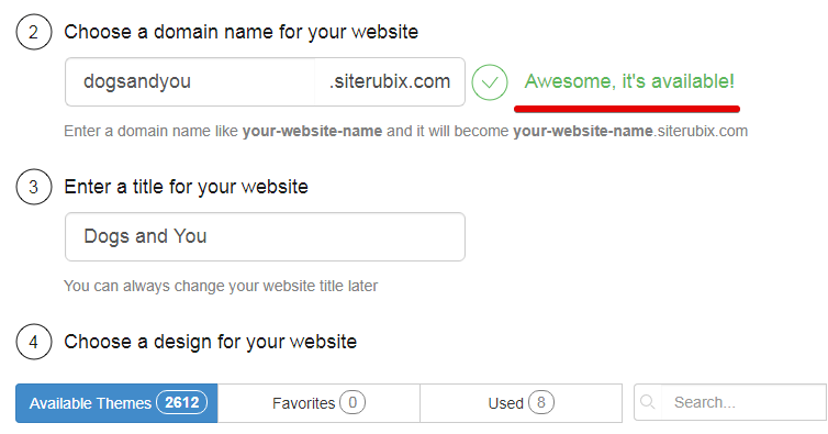 Registering a free domain at Wealthy Affiliate with Site Builder
