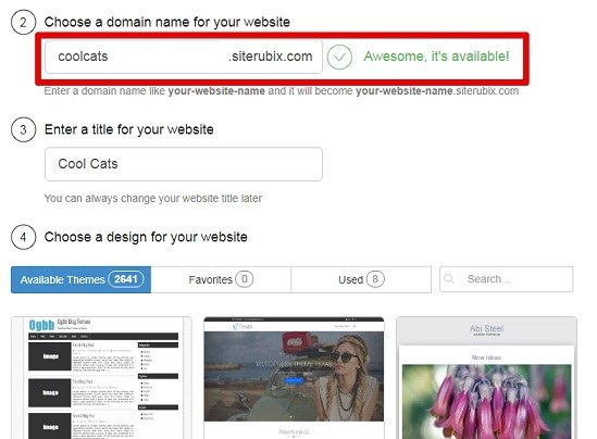 How to get your free domain on sitebuilder