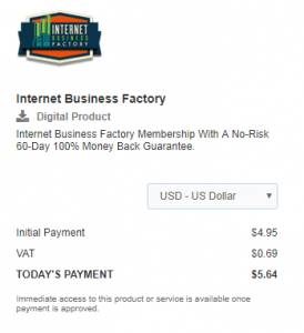 How much does it costs to join Internet Business Factory?