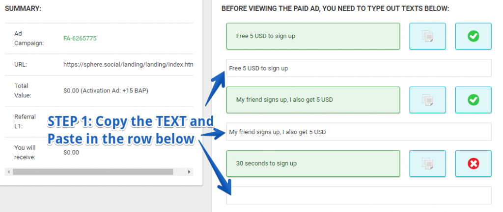 How does the Paidverts Activation ads work