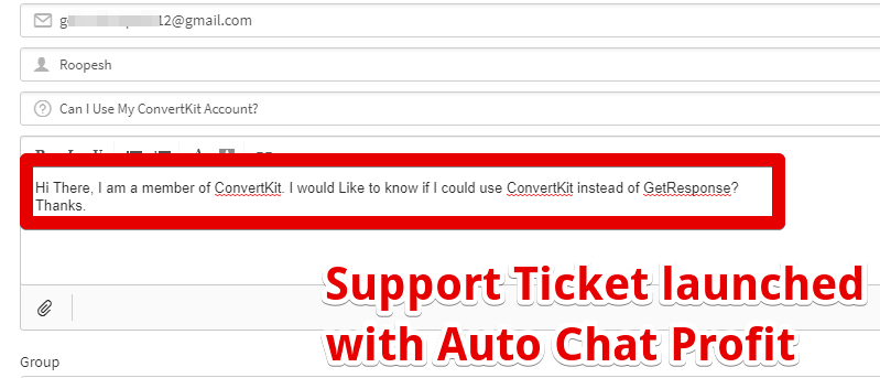 The Auto Chat Profits support