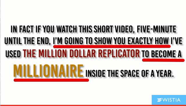 What is the Million dollar replicator all about