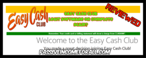 Easy Cash Club review or SCAM