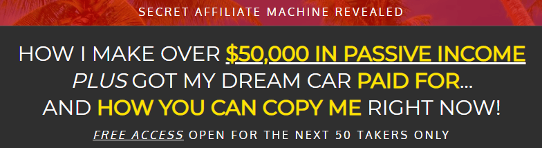 Secret affiliate machine marketing is misleading