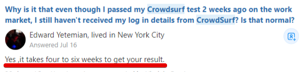How long does it take to get your crowdsurf results