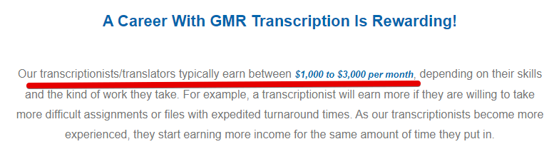GMR transcription review how much can you earn with GMR transcription
