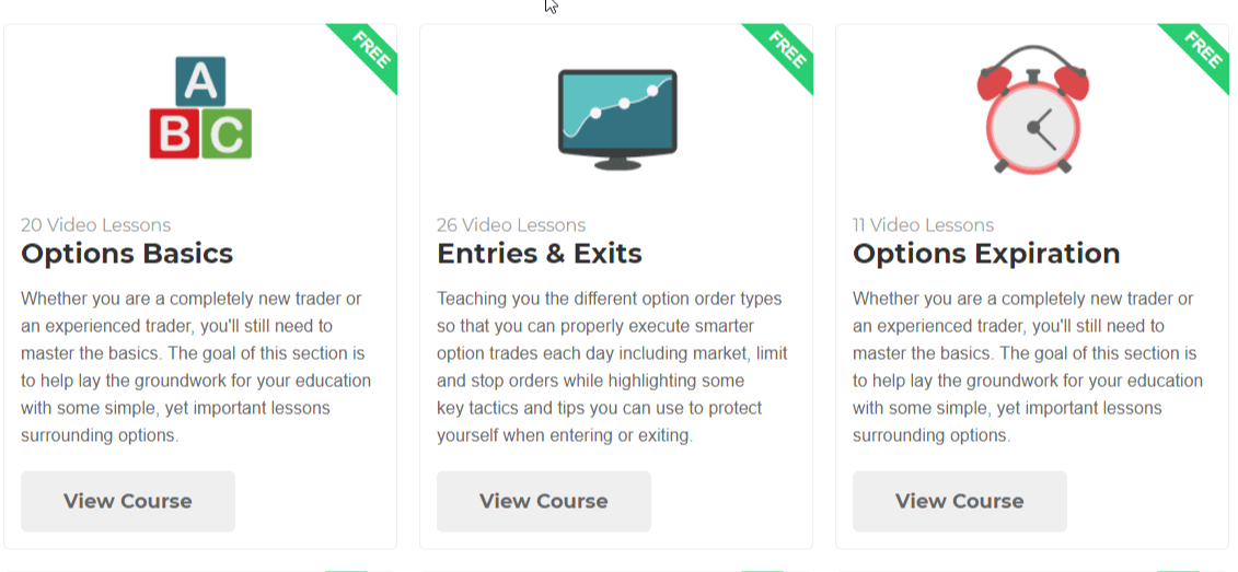 the option alpha video courses