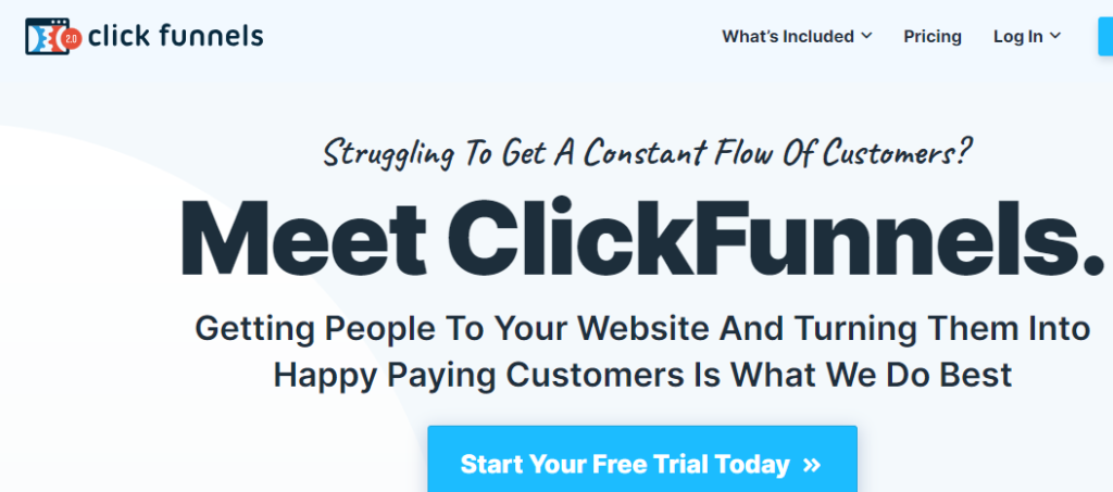 Clickfunnels is one of the best companies for affiliate marketing